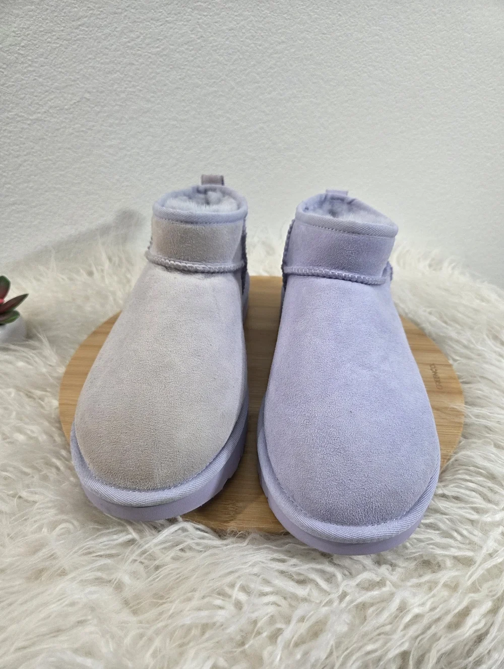 UGG Classic Ultra Mini Low-Top Pale Smoke Lavender Genuine Sheepskin Winter Boot